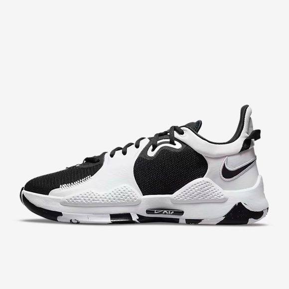 🔥NEW! Paul George 5 Basketball Shoes BLK/WHT MENS 8/WOMENS 9.5 🏀 🏐 NO BOX - Picture 2 of 8